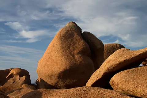 布列塔尼，大西洋海岸，法国，大西洋，海岸，日落，岩石海岸，岩石