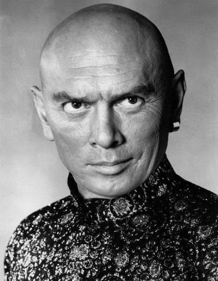 男士，黑色，灰色，紧身衬衫，Yul Brynner，演员，电影，舞台