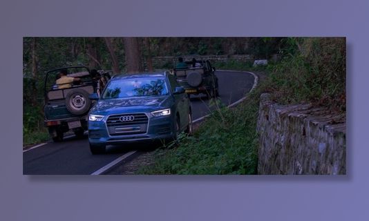 汽车、奥迪、森林、场景、司机、家庭、旅行、交通