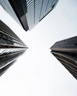 高层建筑的低角度照片