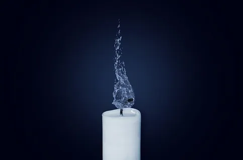 蜡烛，火焰，水，删除，删除，燃烧，黑暗，灯芯