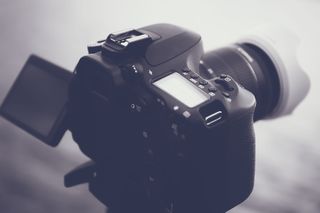 黑色单反相机