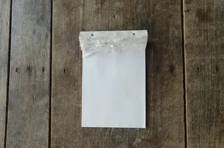 白色、纸张、棕色、木板表面、块压延机、空白、日历、空白