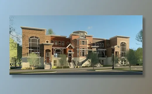 渲染、revit、绘图、3d、建筑、建筑外部、建筑、已建结构