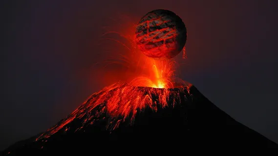 行星,喷发,火山插图,火山,熔岩,皮疹,科幻,罗氏 行星,喷发,火山插图,火山,熔岩,皮疹,科幻,罗氏