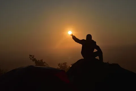 太阳,日落,天空,场景,云,球,剪影,橙色 太阳,日落,天空,场景,云,球,剪影,橙色