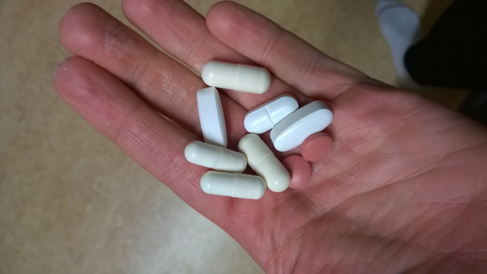 白, 胶囊, 手, 丸, 片剂, 胶囊, 药物, 药房