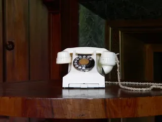 电话，办公室，技术，电话，室内，复古风格，木质材料，桌子