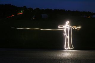 霓虹灯, 光, 耀斑, 光迹, 道尔顿, 美国, 灯光, 人形