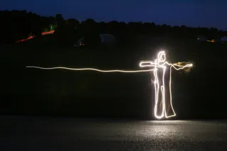 霓虹灯, 光, 耀斑, 光迹, 道尔顿, 美国, 灯光, 人形