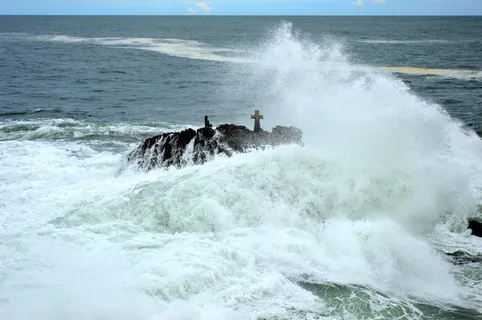 波浪，浮渣，大西洋，岩石，潮汐，大西洋，岩石，海洋，运动