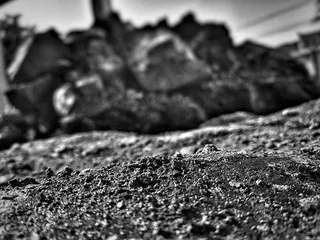 砾石，道路，土路，地面，jl。印度尼西亚umbulharjo babaran 101号沥青