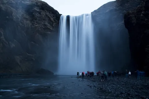 寒冷,冰岛,黎明,风景,瀑布,黑暗,黄昏,流动 寒冷,冰岛,黎明,风景,瀑布,黑暗,黄昏,流动