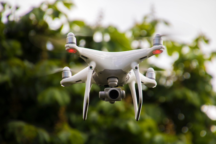 选择性、聚焦摄影、白色、dji、幻影、空气、相机、无人机