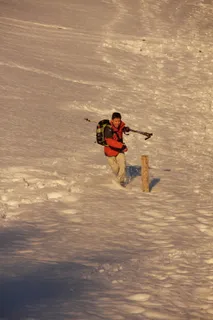 冬季远足，流浪者，远足，雪，冬天，秋天，事故，不幸