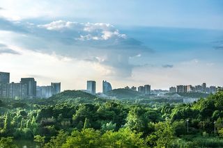 蓝天、公园、森林、生态、阳光、健康、城市、贵阳