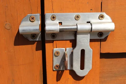 灰色门锁，锁扣锁，锁，锁扣，门，安全，保护，安全