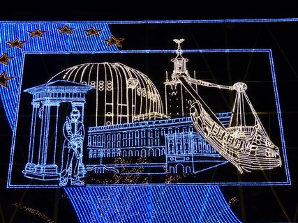 投影仪，图像，芬兰，赫尔辛基，建筑，塔，防护，发光二极管