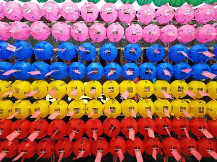 首尔，韩国，48-3中诺1号（伊利诺伊州）。2（i）。3（sam）。4（sa），佛陀，韩国，延东，颜色，灯笼