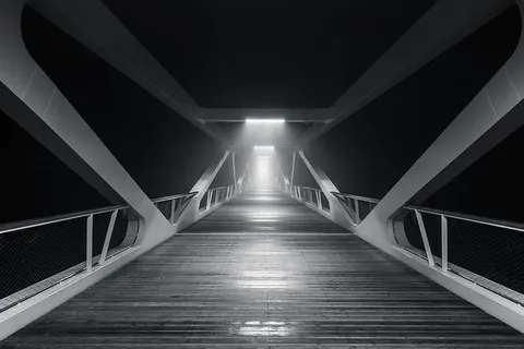 桥,木头,建筑,灯光,黑暗,夜晚,夜晚,黑白 桥,木头,建筑,灯光,黑暗,夜晚,夜晚,黑白