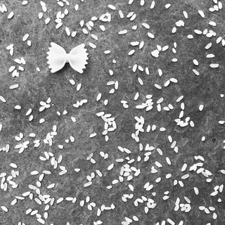 黑白、意大利面、米饭、黑白 黑白、意大利面、米饭、黑白