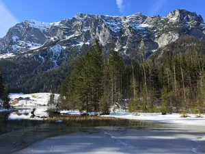 Hintersee，Lake，Berchtesgaden，Alps，Berchtesgaden，Alps，bavaria，mountain，snow
