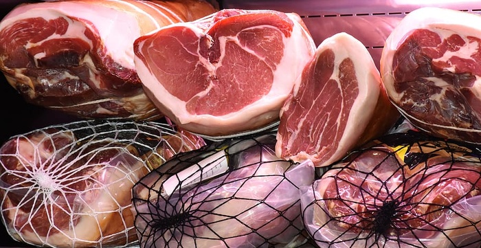 生肉、火腿、烟、培根、食品、生的、熏的、肉