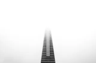 旧金山, 美国, 泛美金字塔, 泛美, 架构, 雾, 黑与白, 最小