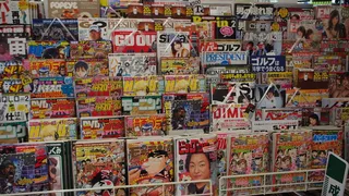 堆积，漫画，白色，货架，杂志，书籍，便利店，总统连锁店