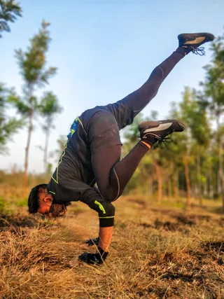 瑜伽、健身、锻炼、户外、运动装、年轻人、人、运动