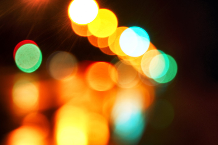 希腊, 水蚤修道院, 街, 午夜, 交通, 雨, 公路, 灯