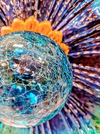 多色玻璃，球体，玻璃，明亮，多彩，设计，装饰