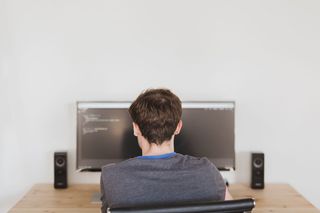 伙计，男人，工作，人，生意，办公桌，办公室，演讲者