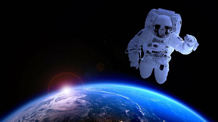 太空中的宇航员，宇航员，天文学，卫星，月球，前进，太空旅行，星座