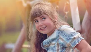 人，人，孩子，女孩，金发，脸，肖像，出去