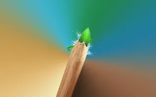 铅笔, 叶, 绿叶, 自然, 生态, 纯度, 新鲜, 清洁