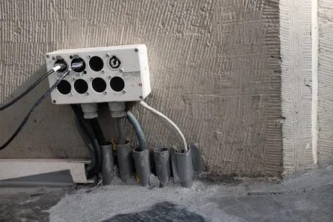 el、软线、离合器、电气安装、墙壁建筑功能、无人、日、建筑