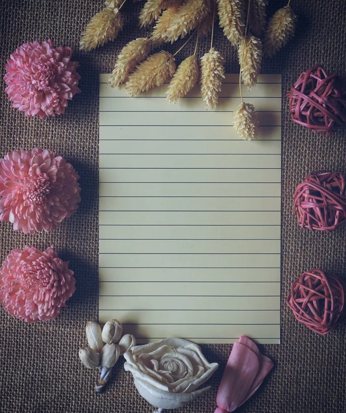 黑线纸、什锦、花瓣花、模型、亚麻纸、花、麻布、手工制作