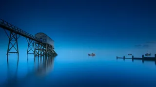 空灵，蓝色自然，空灵自然，美丽自然，桥梁，桥梁自然，蓝色桌面形象，桌面形象