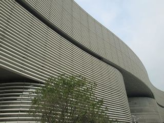 湖北省图书馆，建筑，图书馆，建筑，建筑结构，建筑外观，低角度视图，天空