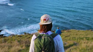 新西兰，基督城，泰勒湾，大海，冲浪，深蓝色，海洋，女孩