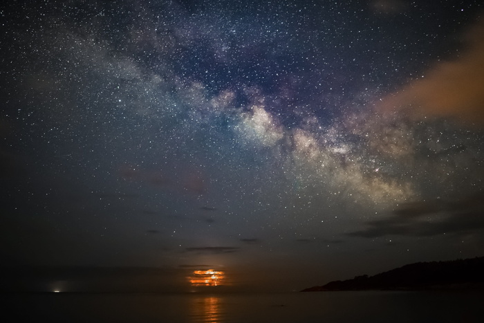 延时摄影，天空，自然，风景，银河，天体摄影，风景，当然