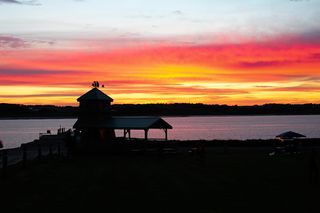 加拿大，纽波特登陆，海洋，水，海洋，海岸，海岸，橙色