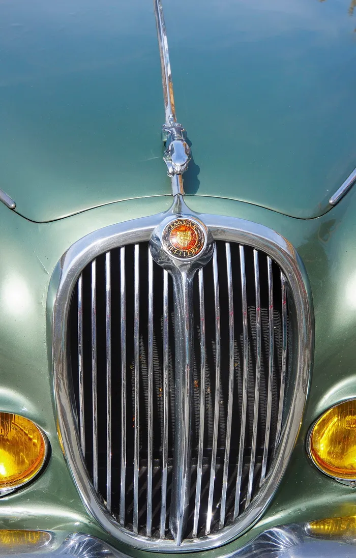 复古，捷豹，前部，格栅，前照灯，陆地车辆，运输方式，复古汽车
