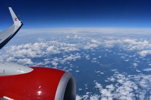 飞行，飞机，视图，从窗口，天空，旅行，旅游，旅程