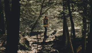 站在树旁的女人