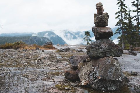 加拿大，科莫克斯斯特拉斯科纳d，斯特拉斯科纳威斯敏斯特省级公园，凯恩，岩石，户外，树木，徒步旅行