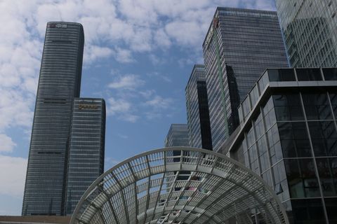 深圳，云，蓝色，天空，窗户，金属，玻璃，中国