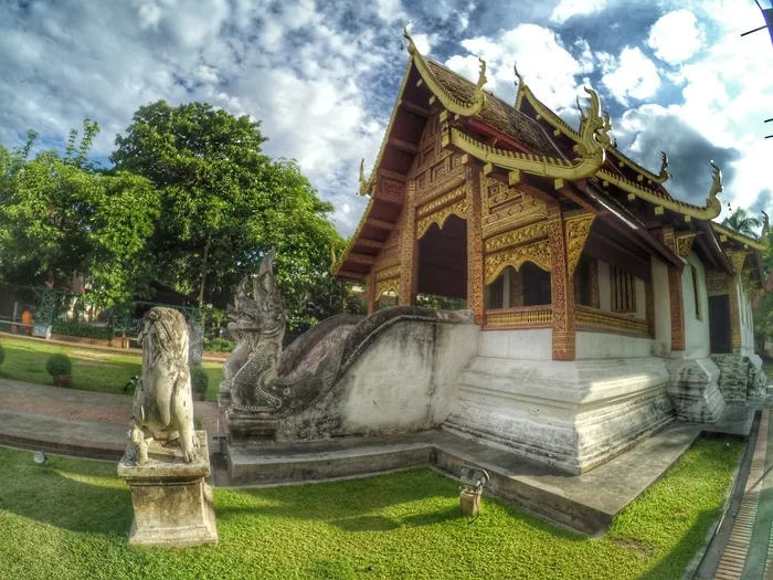 棕色, 寺庙, 树, 措施, 泰国清迈, 大教堂, 城堡, 帕辛寺