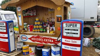 加油站、加油泵、加油、历史、信息亭、销售、文本、无人